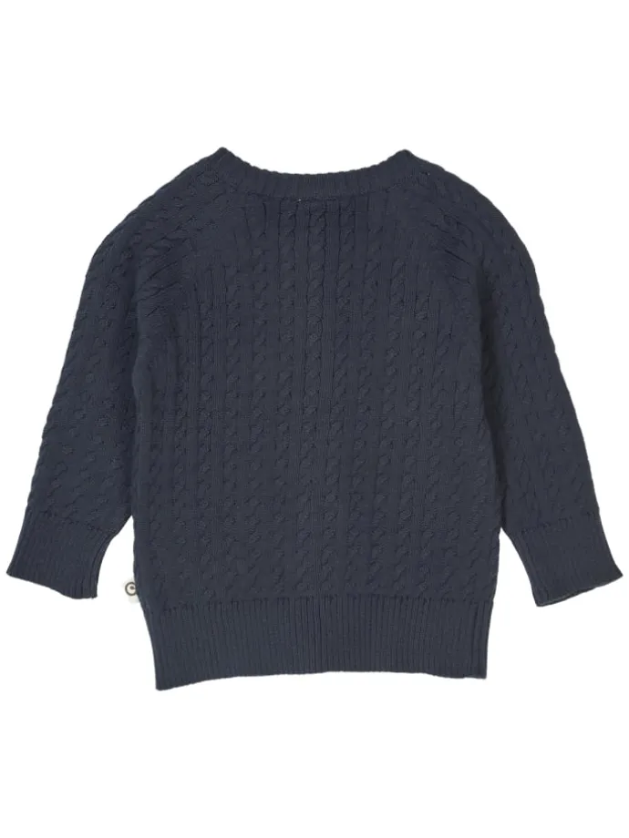 Babystrickjacke in Night blue