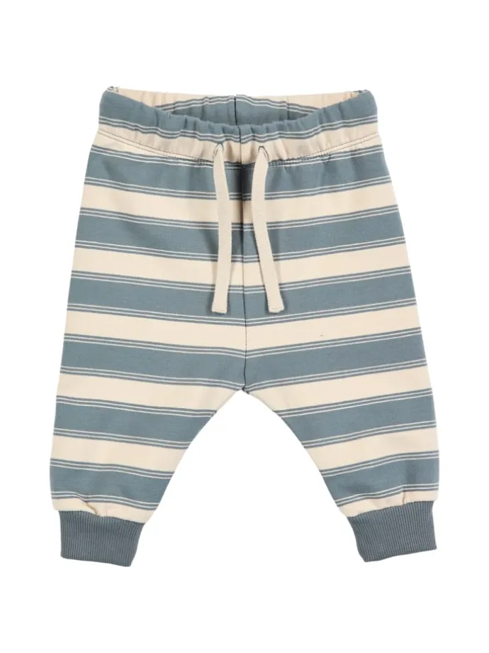 Babysweathose in Oak/ Stormy blue