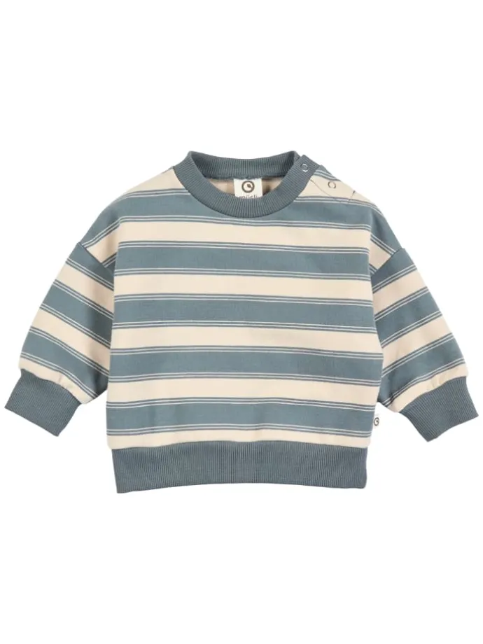 Babysweatshirt in Oak/ Stormy blue