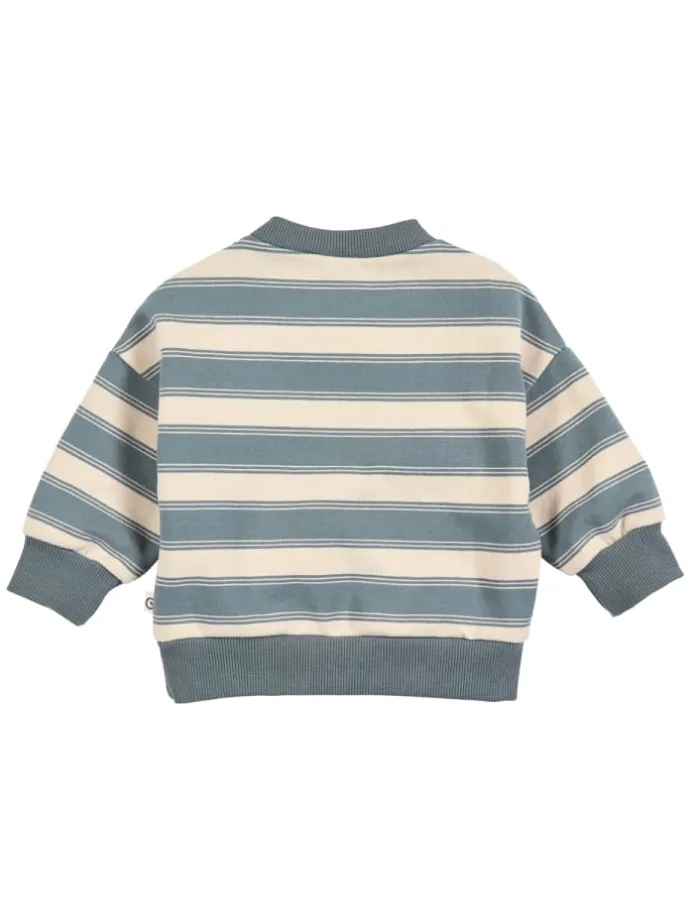Babysweatshirt in Oak/ Stormy blue