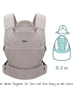 Babytrage Natural ab 3,5 -20 kg für Bauch-, in grau
