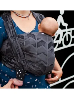 Babytragetuch Gewebtes Tragetuch kbA in Amsterdam black