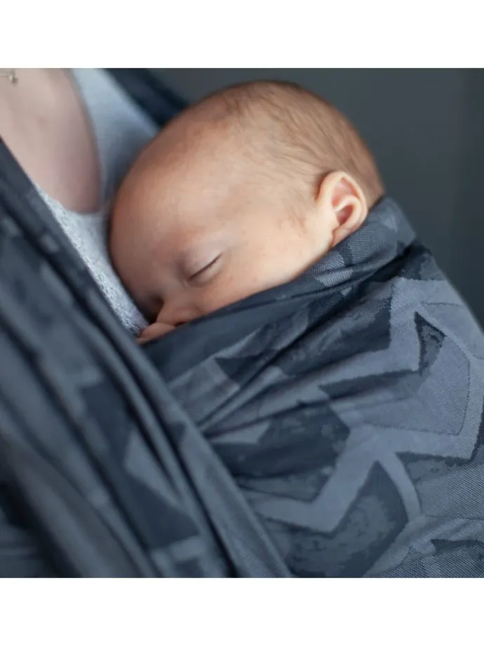 Babytragetuch Gewebtes Tragetuch kbA in Amsterdam black