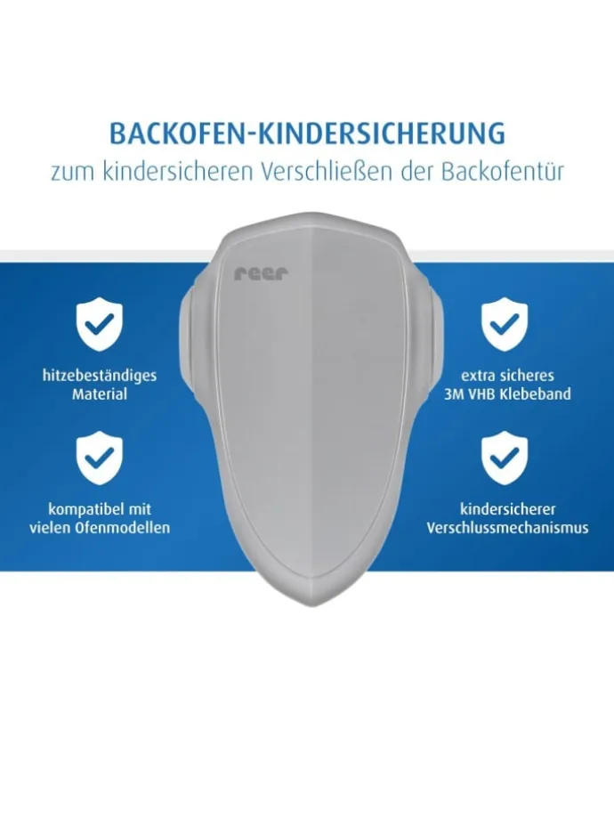 Backofen-Kindersicherung in Grau ab 0 Monate