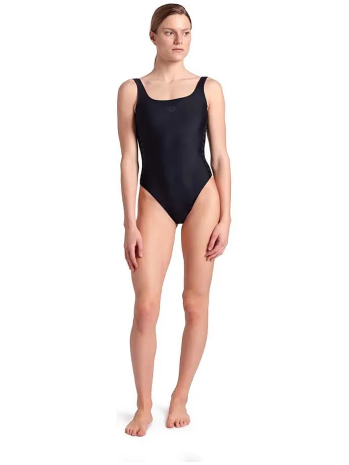 Badeanzug "Team Stripe" in Schwarz
