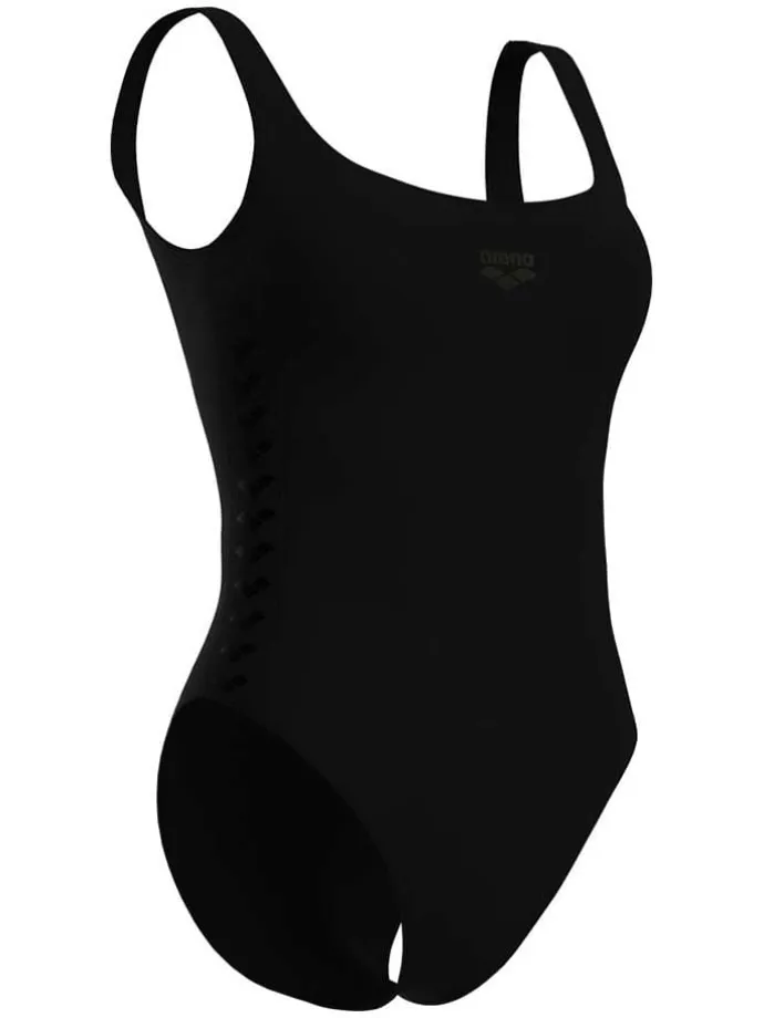 Badeanzug "Team Stripe" in Schwarz