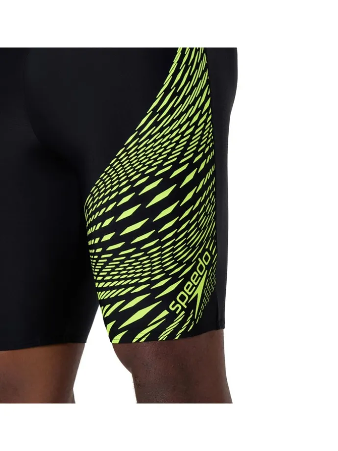 Badehose "Eco Medley" in Schwarz/ Limette