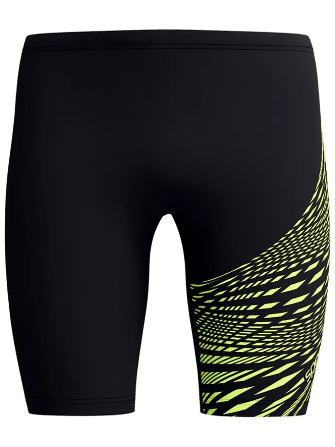 Badehose "Eco Medley" in Schwarz/ Limette