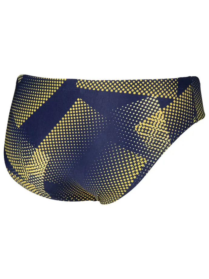 Badehose in Dunkelblau/ Gelb