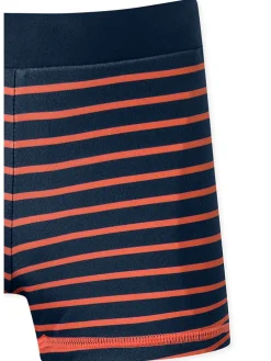 Badehose in Dunkelblau/ Rot