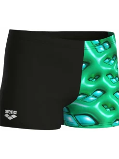 Badehose in Schwarz/ Grün