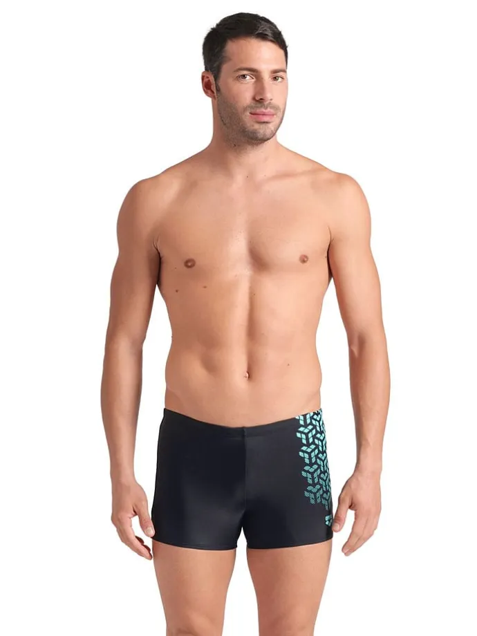 Badehose in Schwarz/ Türkis