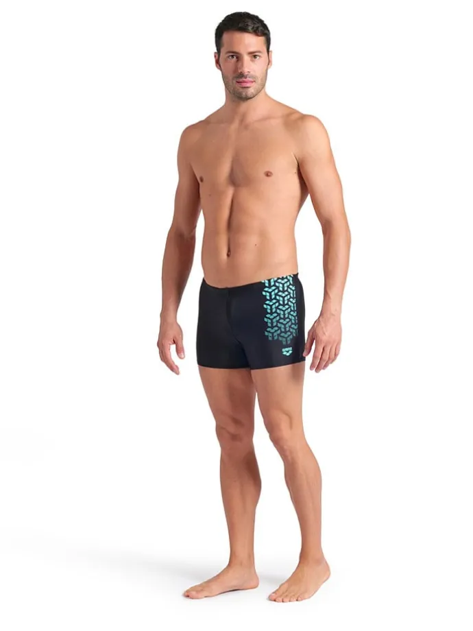 Badehose in Schwarz/ Türkis