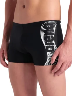 Badehose in Schwarz/ Weiß