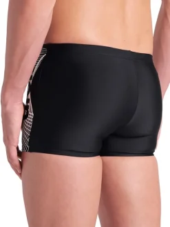 Badehose in Schwarz/ Weiß