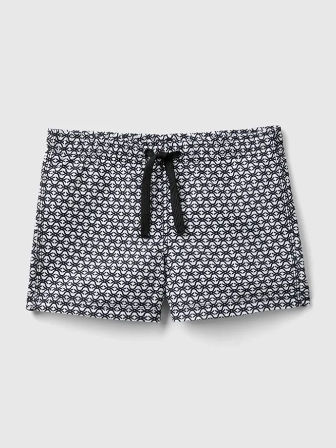Badehose in Schwarz/ Weiß