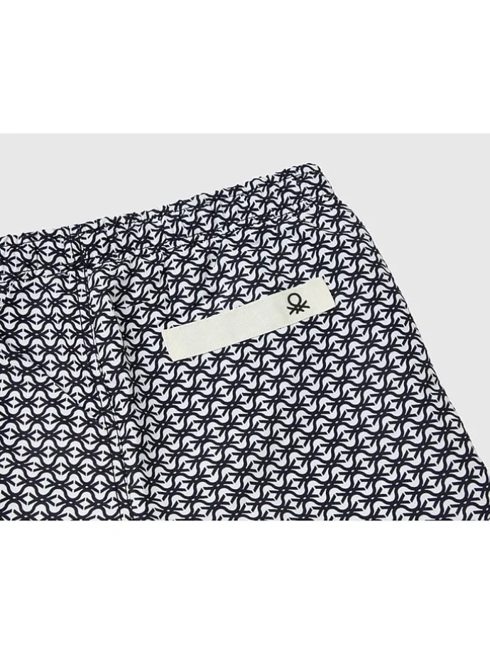 Badehose in Schwarz/ Weiß