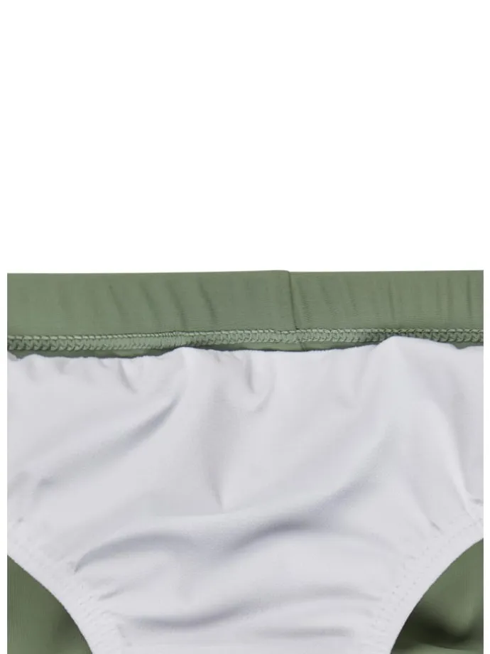 Badehose uni in dunkelgrün