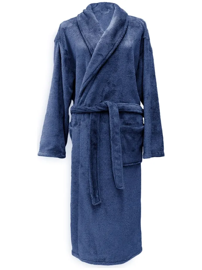 Bademantel "Cara" in Indigo Blau