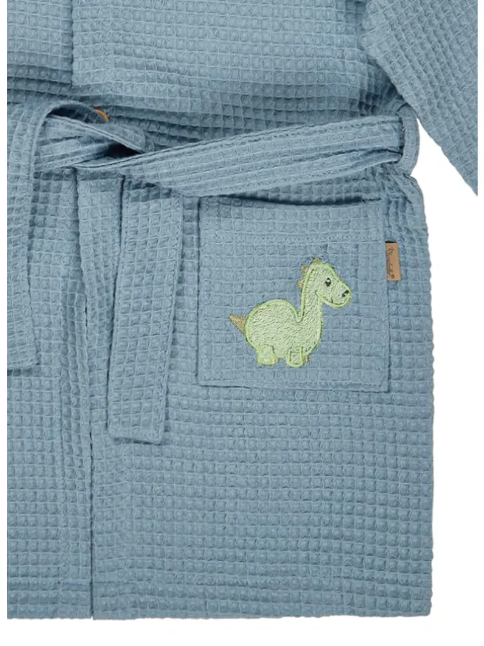 Bademantel DINO Rexi in helles blau