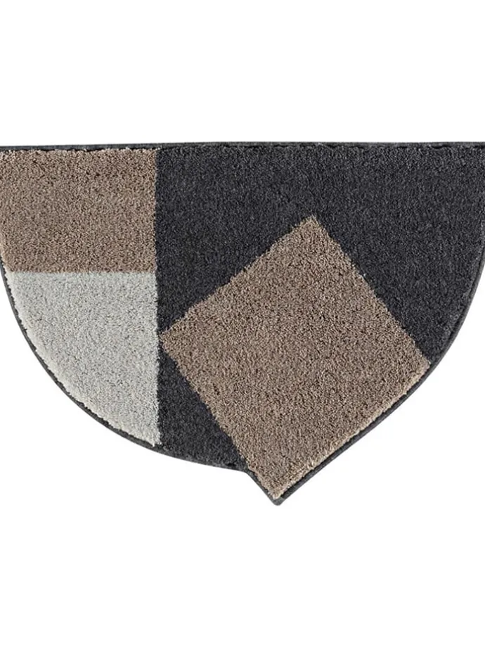 Badematte in Braun/ Grau/ Schwarz