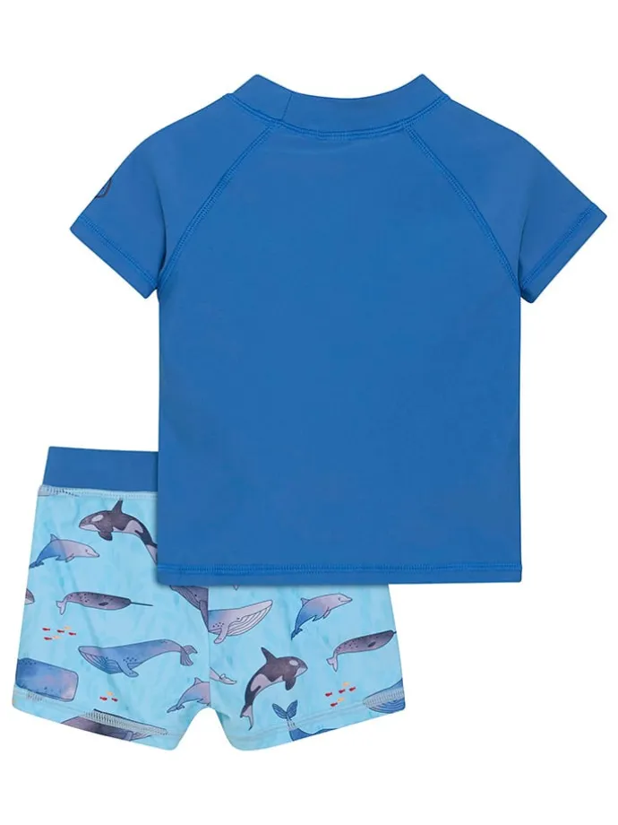 Badeoutfit in Blau