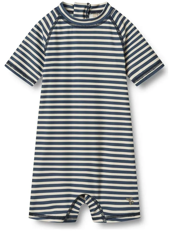 Badeoverall "Cas" in Dunkelblau/ Creme