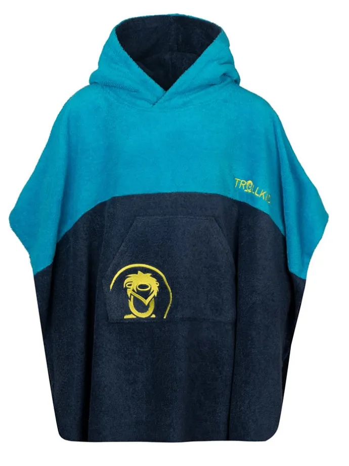 Badeponcho "Kvalvika" in Hellblau/ Dunkelblau