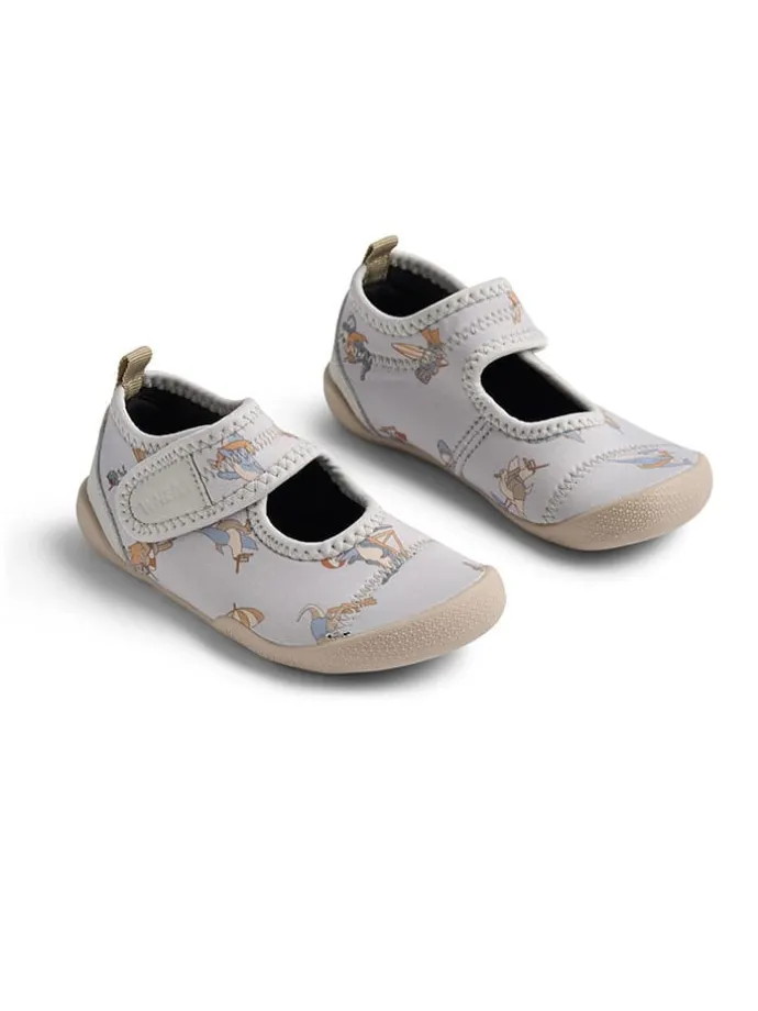 Badeschuhe "Wavey" in Hellgrau