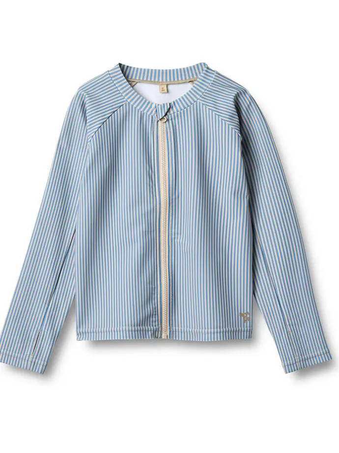 Badeshirt "Ada" in Blau/ Weiß