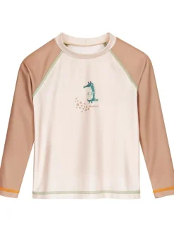 Badeshirt in Beige/ Hellbraun