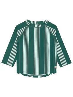 Badeshirt in Grün/ Weiß
