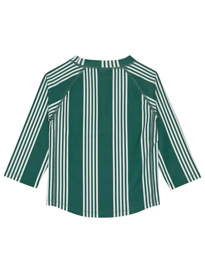 Badeshirt in Grün/ Weiß