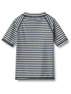 Badeshirt "Jackie" in Dunkelblau/ Weiß