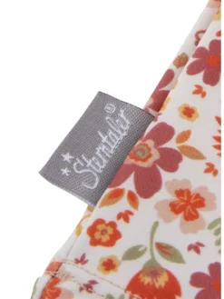 Badeshirt langarm Blumen in ecru