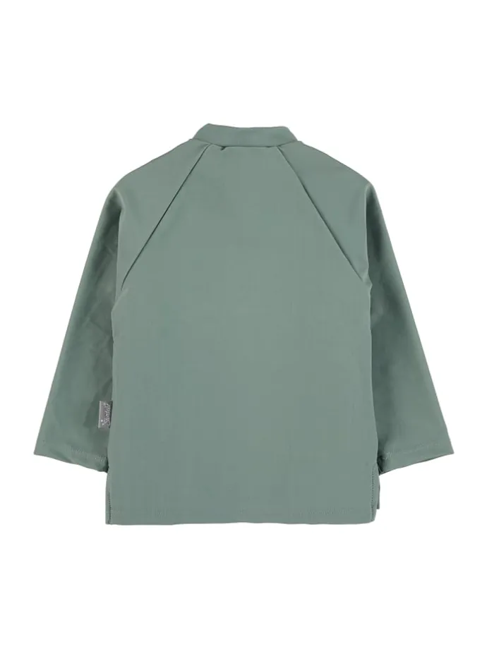 Badeshirt langarm uni in dunkelgrün
