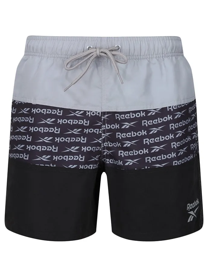 Badeshorts "Albie" in Grau/ Schwarz
