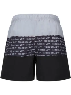 Badeshorts "Albie" in Grau/ Schwarz