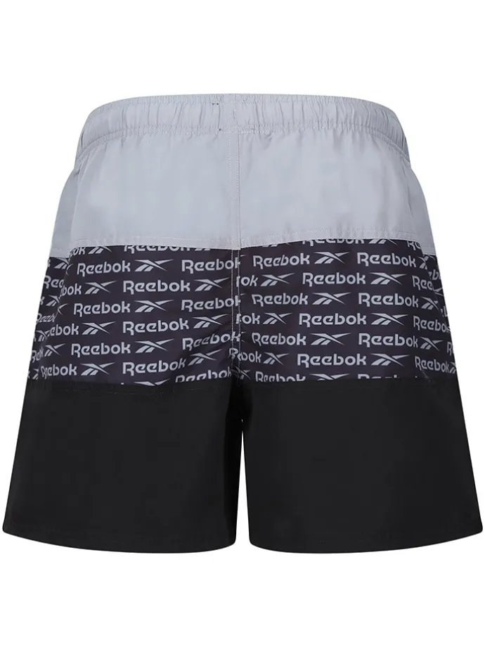 Badeshorts "Albie" in Grau/ Schwarz