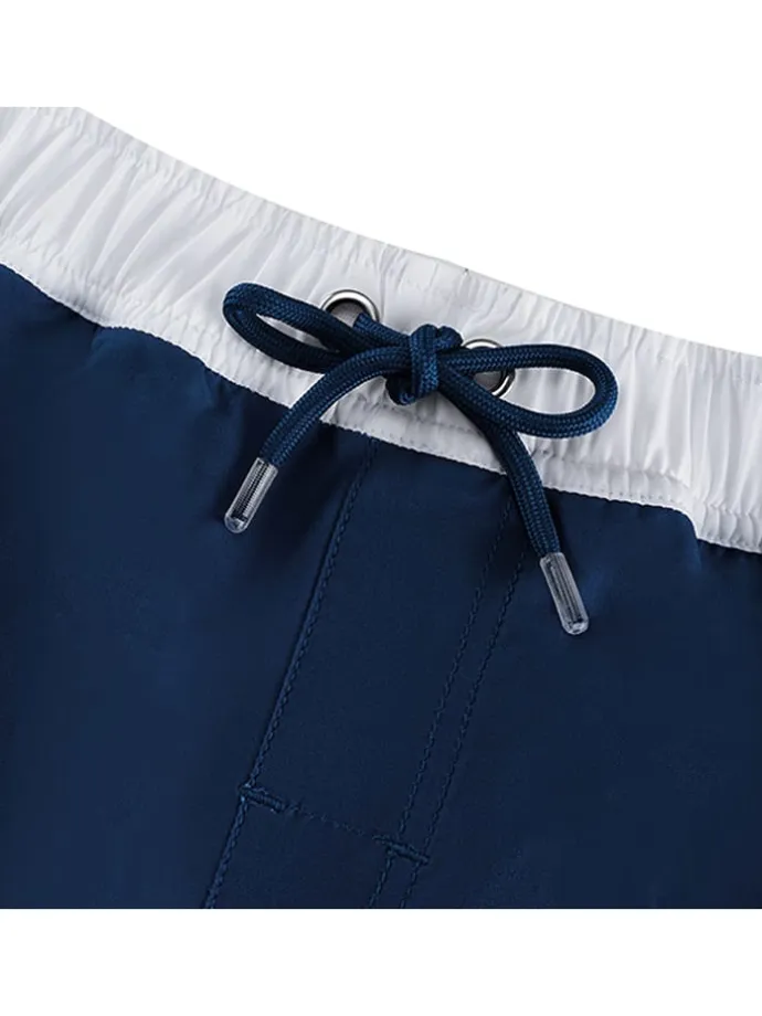 Badeshorts "Aysu" in Dunkelblau/ Orange/ Weiß