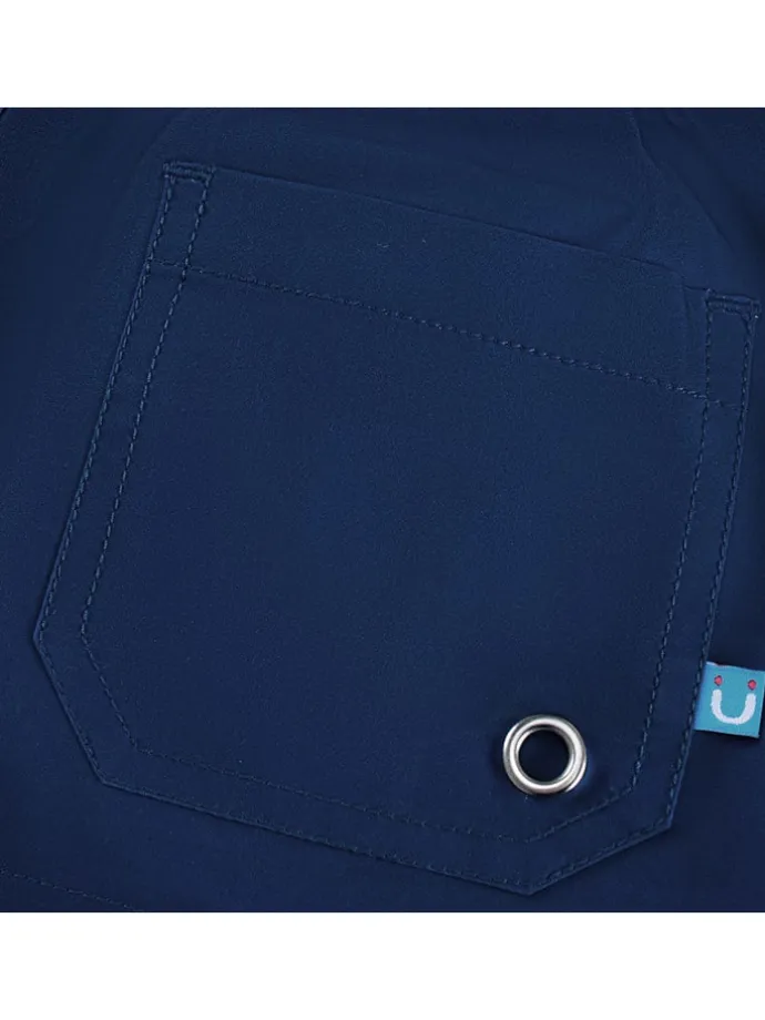 Badeshorts "Aysu" in Dunkelblau/ Orange/ Weiß