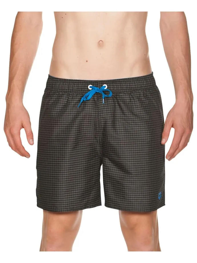 Badeshorts "Check" in Anthrazit