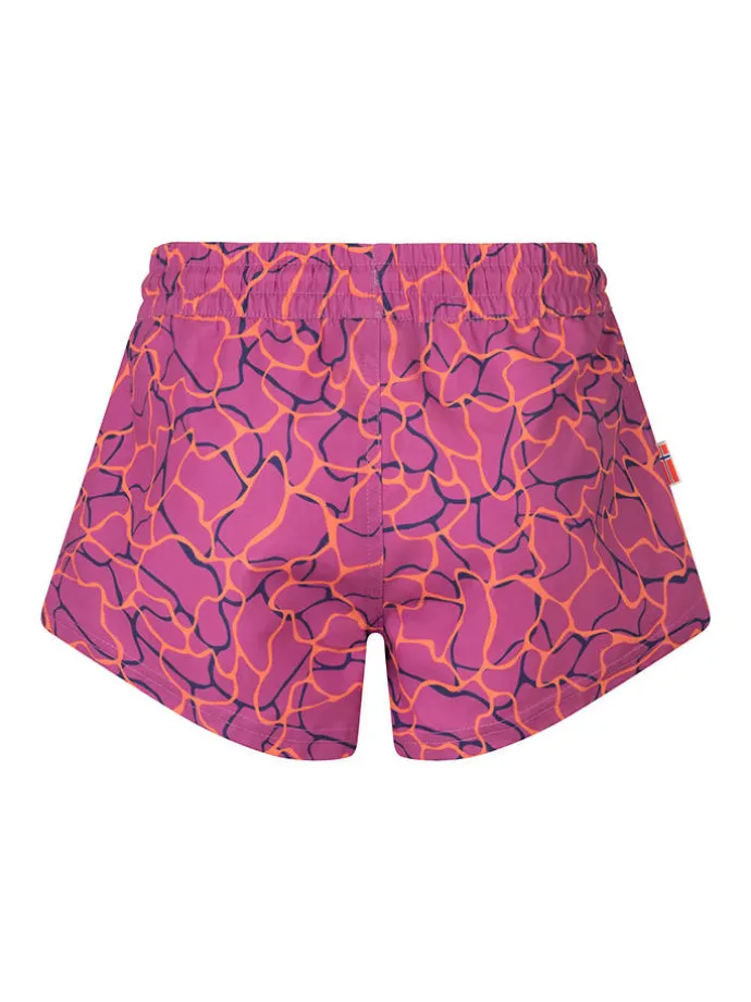 Badeshorts "Haukland" in Pink/ Orange/ Dunkelblau