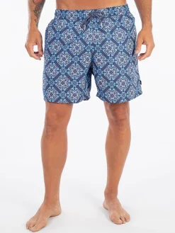 Badeshorts in Blau/ Hellblau