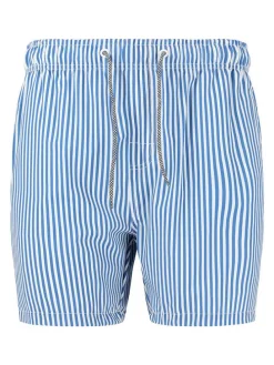 Badeshorts in Blau/ Weiß