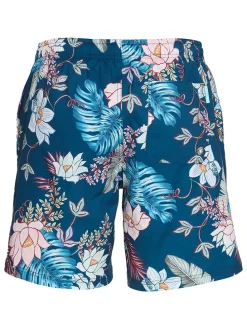 Badeshorts in Dunkelblau/ Bunt