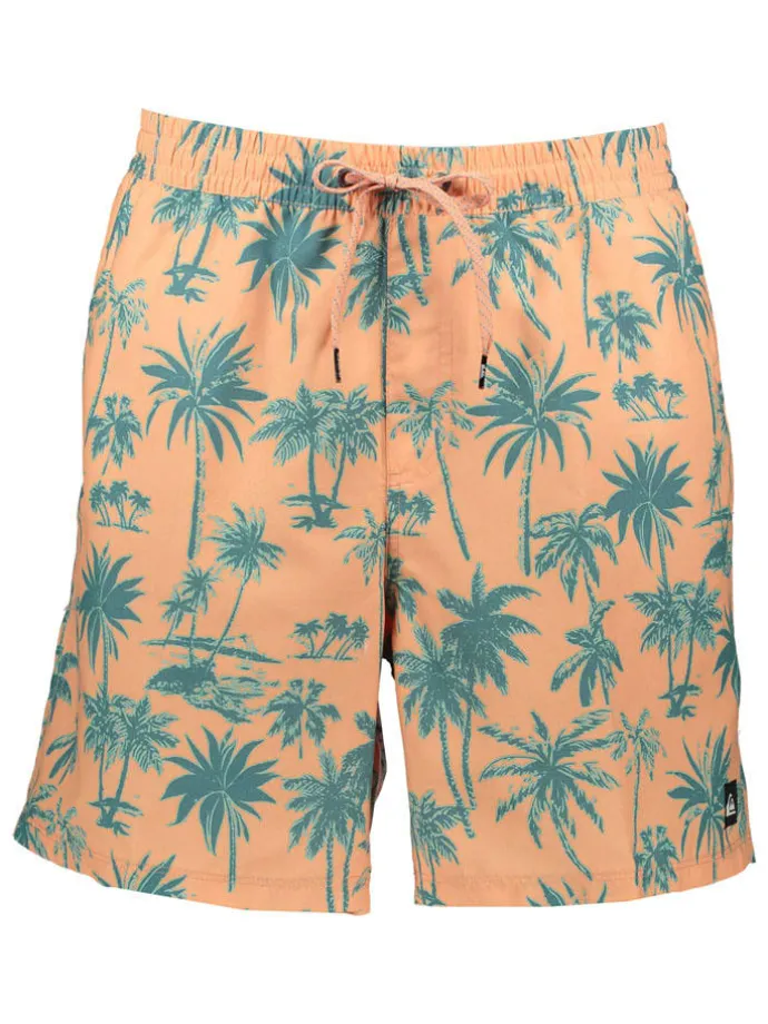 Badeshorts in Orange/ Hellblau
