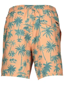 Badeshorts in Orange/ Hellblau