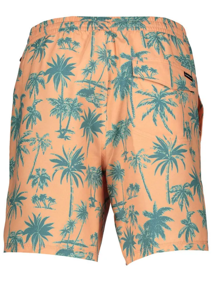 Badeshorts in Orange/ Hellblau