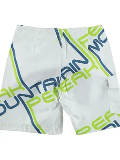 Badeshorts in Weiß/ Hellgrün/ Petrol